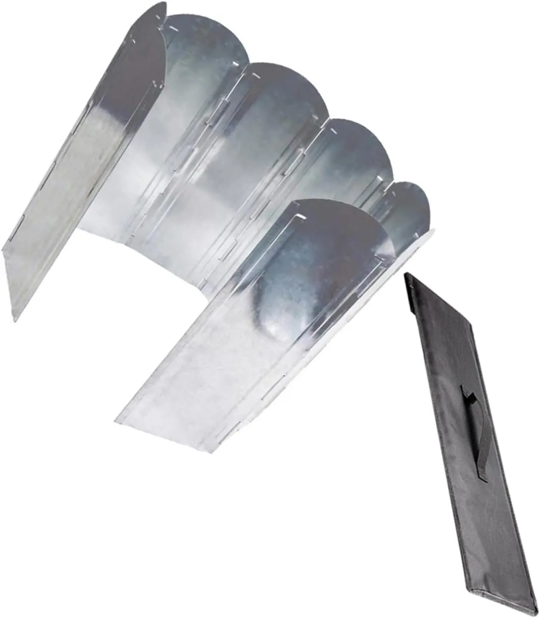 1 Set Foldable Windproof BBQ Windscreen Outdoor Wind Shield for Camp Stove Portable Design with Retractable Pegs for Camping and Picnics Easy to Carry and Store