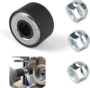 1 Set Wheel Stud Installer, 22800 Wheel Hub Modification Screw Installation Bearing Tool, M12 x 1.25 M12 x 1.5 M14 x 1.5 Hex Wheel Lug Nut Adapter, for Cars Tire Repair Accessories (Black)