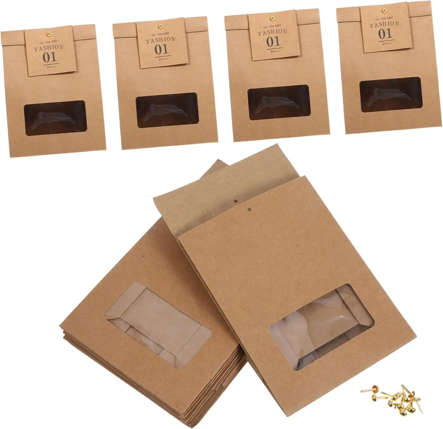 10Pcs Cookie Packaging Bags with Window Self Sealing Treat Bags for Parties Candy and Cookies Design for Easy Access to Delicious Snacks