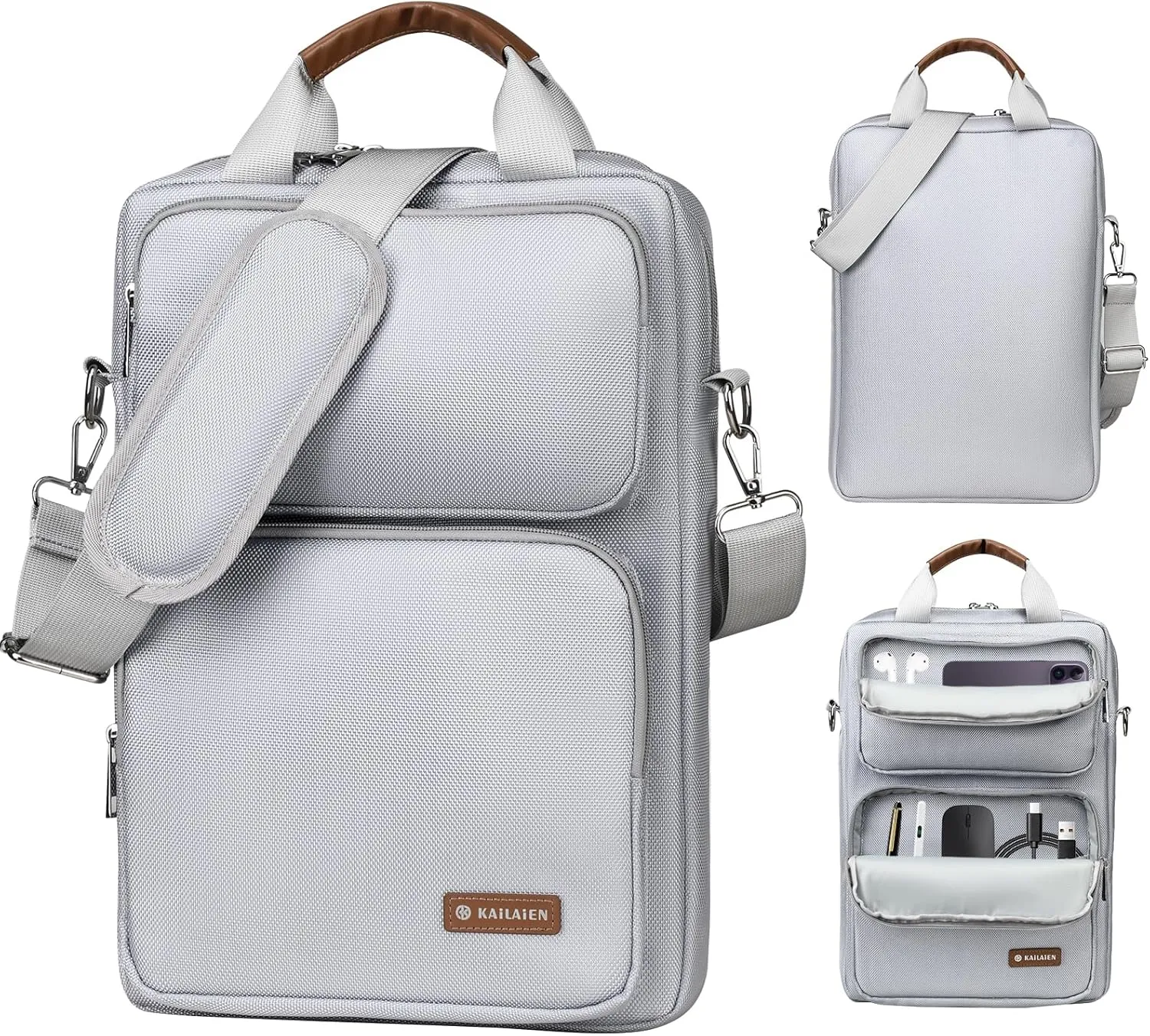 13.3-14 Inch Laptop Sleeve Bag, Laptop Bag for 14'' MacBook Pro M4 2024,14'' MacBook Pro M3&M2&M1 2023/2021, 13.6/13'' New MacBook Air M3/M2 2024/2022,Tab S8 Ultra 14.6",With Shoulder Strap(Silver)