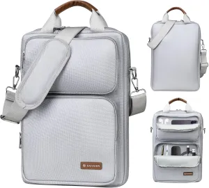 13.3-14 Inch Laptop Sleeve Bag, Laptop Bag for 14'' MacBook Pro M4 2024,14'' MacBook Pro M3&M2&M1 2023/2021, 13.6/13'' New MacBook Air M3/M2 2024/2022,Tab S8 Ultra 14.6",With Shoulder Strap(Silver)