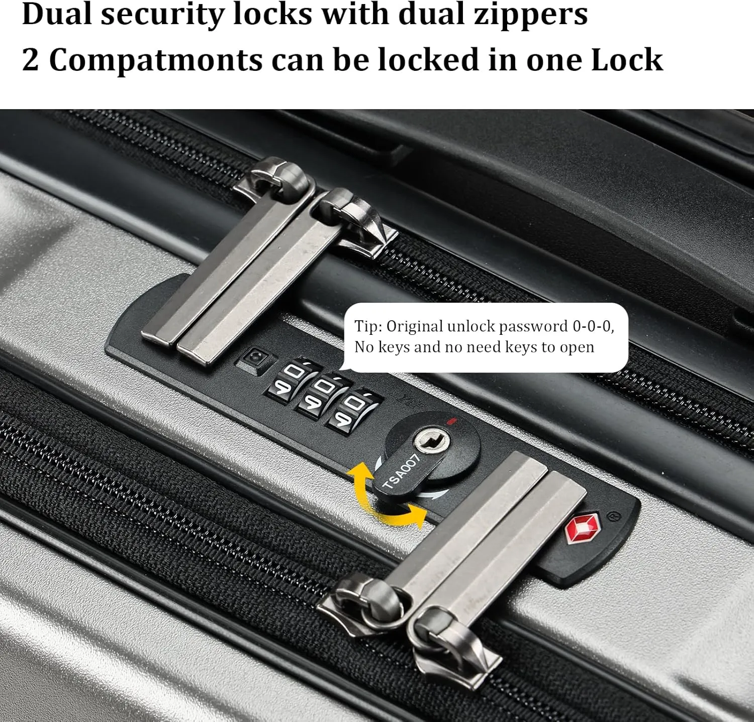 16 Inch Carry On Luggage with 2 Compartments for 14” & 15” Laptop, 16.14*8*17.12” Rolling Briefcase, Lightweight Hardshell ABS PC Suitcase with Spinner Silent Wheels, for Business Trip, Dark Gray