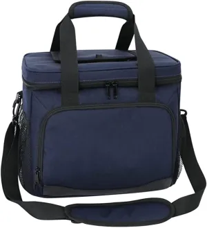 16L Insulated Thermal Cooler Lunch Box Bag for Work Picnic Car Refrigerator Portable Shoulder(E,12L(16 Can))