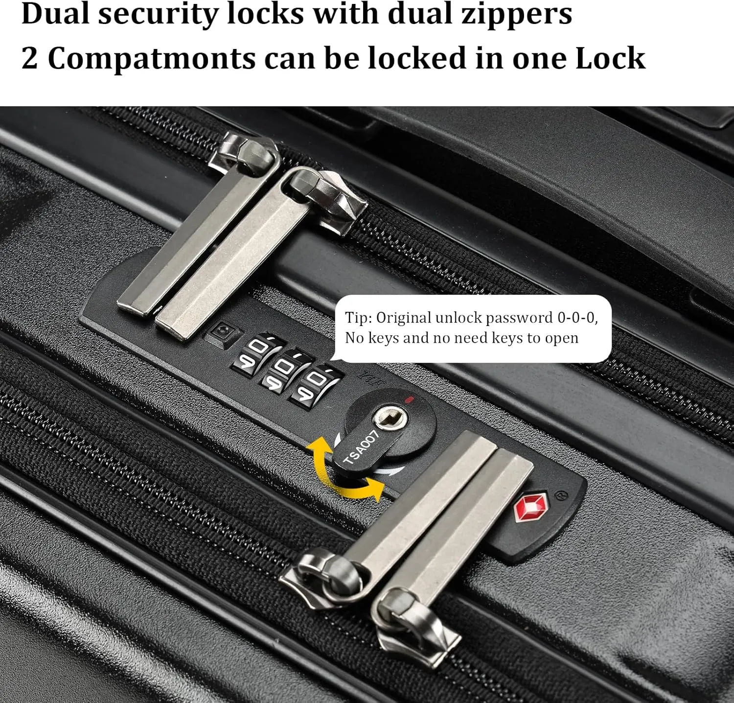 16" Carry On Briefcase Luggage with 2 Laptop Compartments, Lightweight Hardshell Suitcase with Spinner Silent Wheels, for Commute Work Business Trip, Black