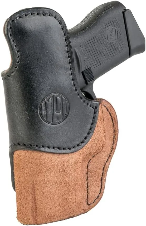 1791 GUNLEATHER Glock 43 Holster - Rigid IWB Premium Leather Gun Holster - Right Handed - Fits Glock 43, 43X, 42, 1911 3" Colt, Kimber & Sig, Bersa Thunder, Ruger LC9, SR22, P365, Walther P22