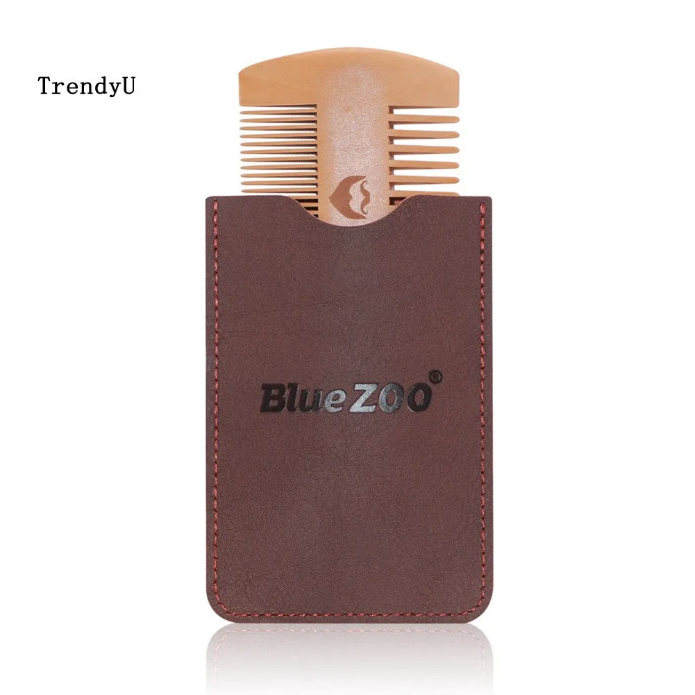 1x Beard Comb (Bluezoo Anti Static Wooden Beard Comb)