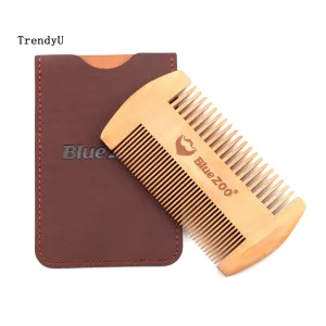 1x Beard Comb (Bluezoo Anti Static Wooden Beard Comb)