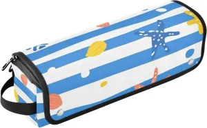 2 in 1 Hair Tools Organizer and Heat Resistant Mat Portable Travel Carrying Case for Flat Irons, Straighteners, Curling Irons, Blue Starfish Travel Bag for Women