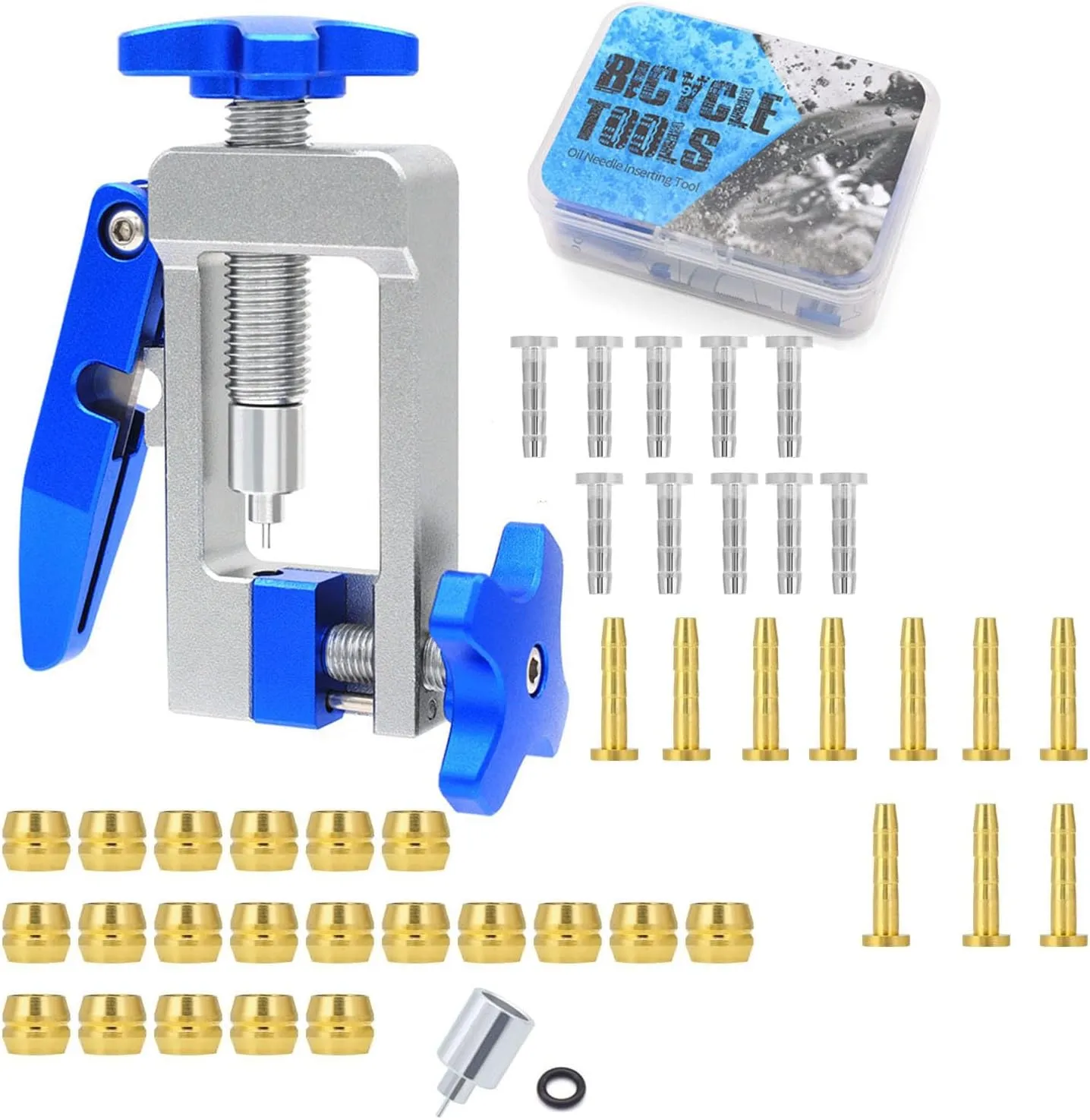 2 in 1 Upgraded Bicycle Brake Needle Driver Insertion Tool with Hydraulic Hose Cutter for Bicycle MTB Road Bike Olive Banjo Fitting Insert Install