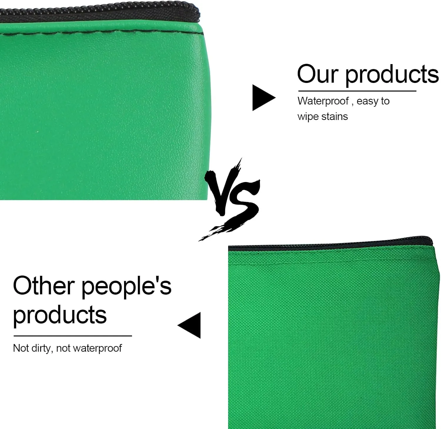 2 Pieces Money Bags With Zipper , 11x6.1 inch Money Pouch, Bank Bag, Cash Bag , Check Wallet, Cosmetics(Green)