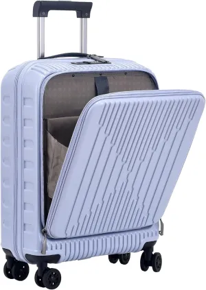 20 Inch Carry On Suitcase with Front Pocket for 15.6" Laptop, 40 * 20 * 55cm, 37L, Ligthweight ABS PC Hardshell Cabin Luggage, Lilac Purple