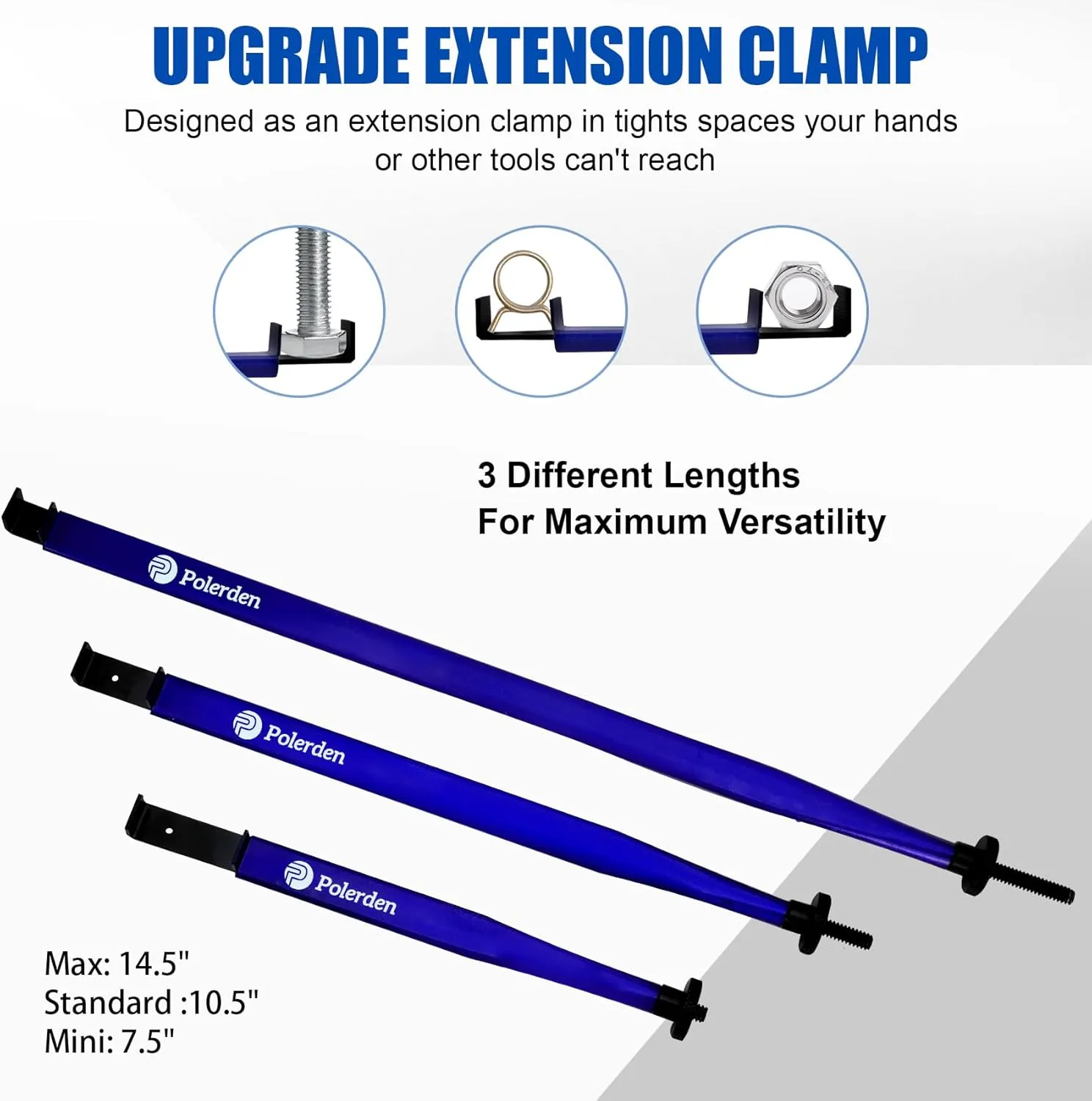 2025 Upgrade Extension Clamps Tool, Hold Nuts, Bolts & Hose Clamps-Your Third Hand in the Tight Space Extension Clamp Tight Tool, Versatile Vise Grip for Small Spaces 3 Year Warranty