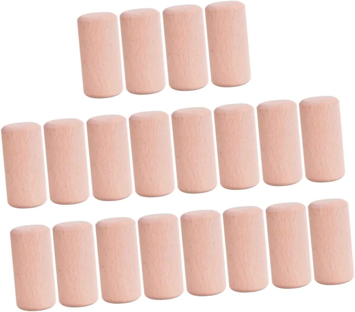 20Pcs Cylinder Blocks Smooth Sturdy Geometric Building for DIY Crafting and Educational Play Design