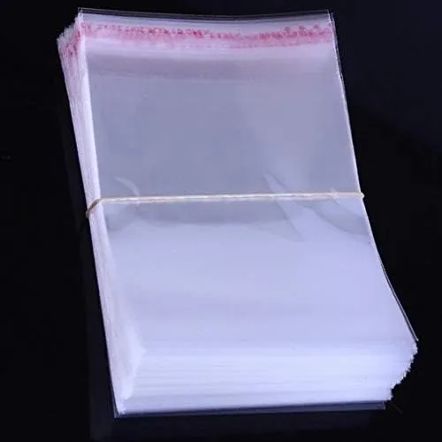2.5x5 Inches: Self Adhesive Resealable transparent - BOPP plastic covers for packing,plastic bags Self Adhesive Clear Transparent Plastic Seal Pouch Pack OF (1000)