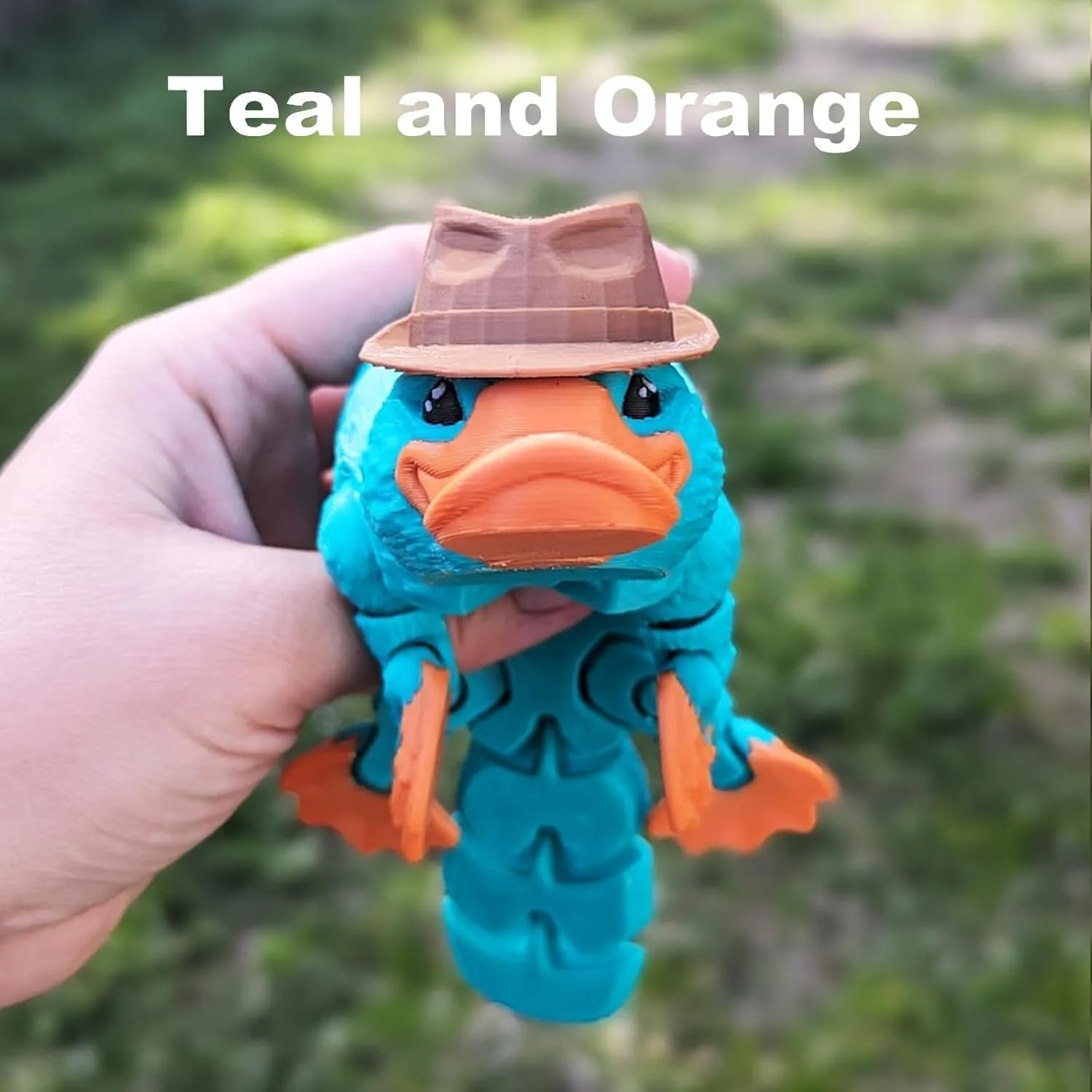 3D Printed Articulated Platypus, Flexible Dynamic Animals Toys,Easter Basket Stuffers Prefilled Easter Egg Fillers, Adults Fidget Toys for Autism ADHD (Small-6Inch)