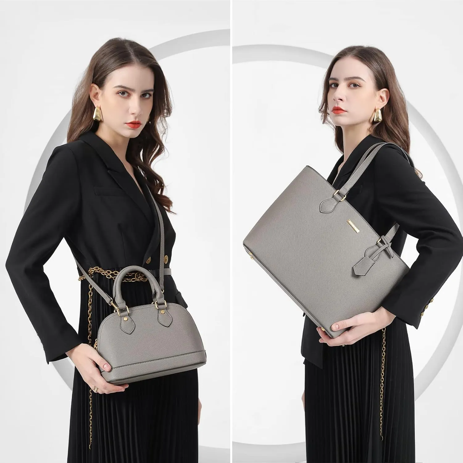 4PCS Women Fashion Handbags Purses Wallet Shoulder Bags Casual Tote Bag Crossbody Bags, Handbag Set Gift for Ladies Girls