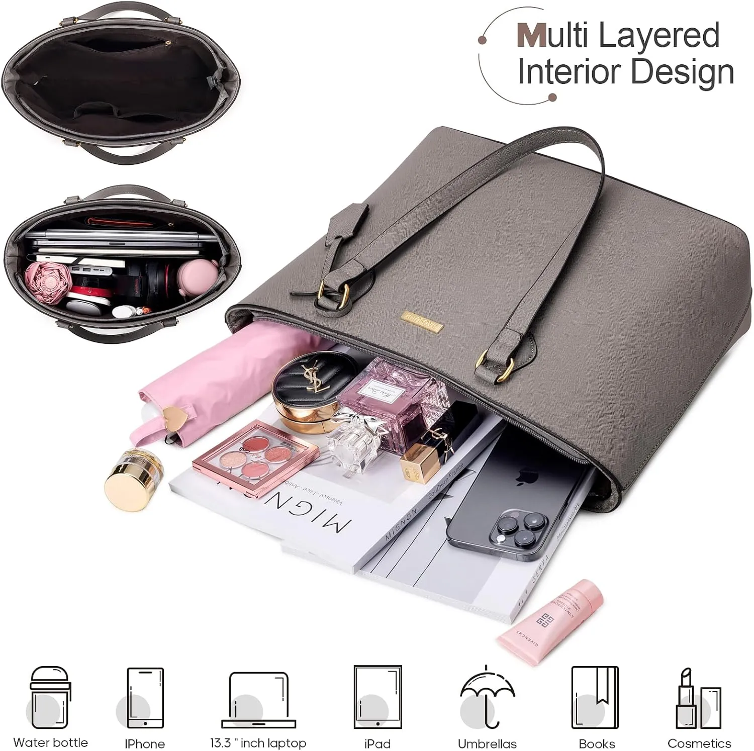 4PCS Women Fashion Handbags Purses Wallet Tote Shoulder Bags Casual Crossbody Bags, Best Valentine's Day Gift for Ladies Girls, Satchel Purse Set 4pcs