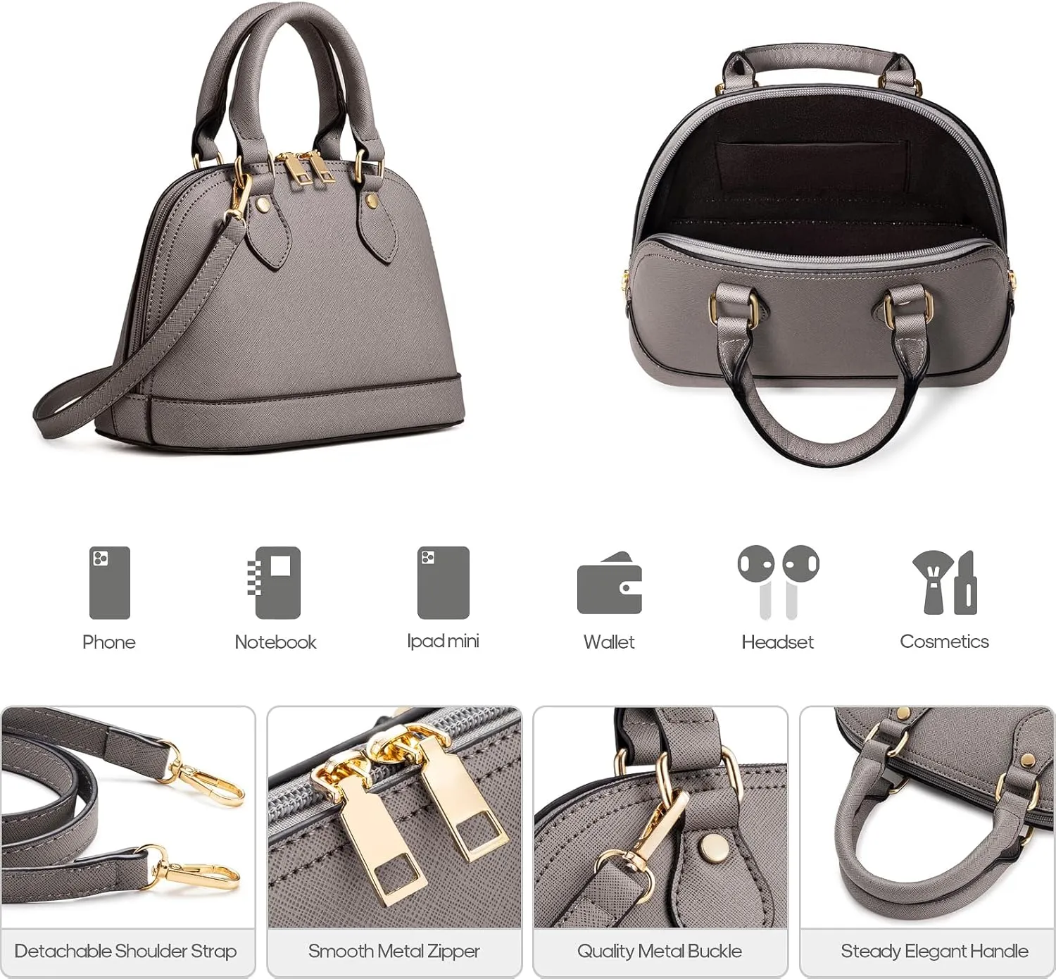 4PCS Women Fashion Handbags Purses Wallet Tote Shoulder Bags Casual Crossbody Bags, Best Valentine's Day Gift for Ladies Girls, Satchel Purse Set 4pcs