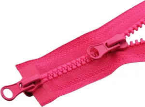 5# Rose Open-end Double Slider Length Zipper Resin Zipper Down Jacket Overcoat Zipper Clothing Accessories, 90cm