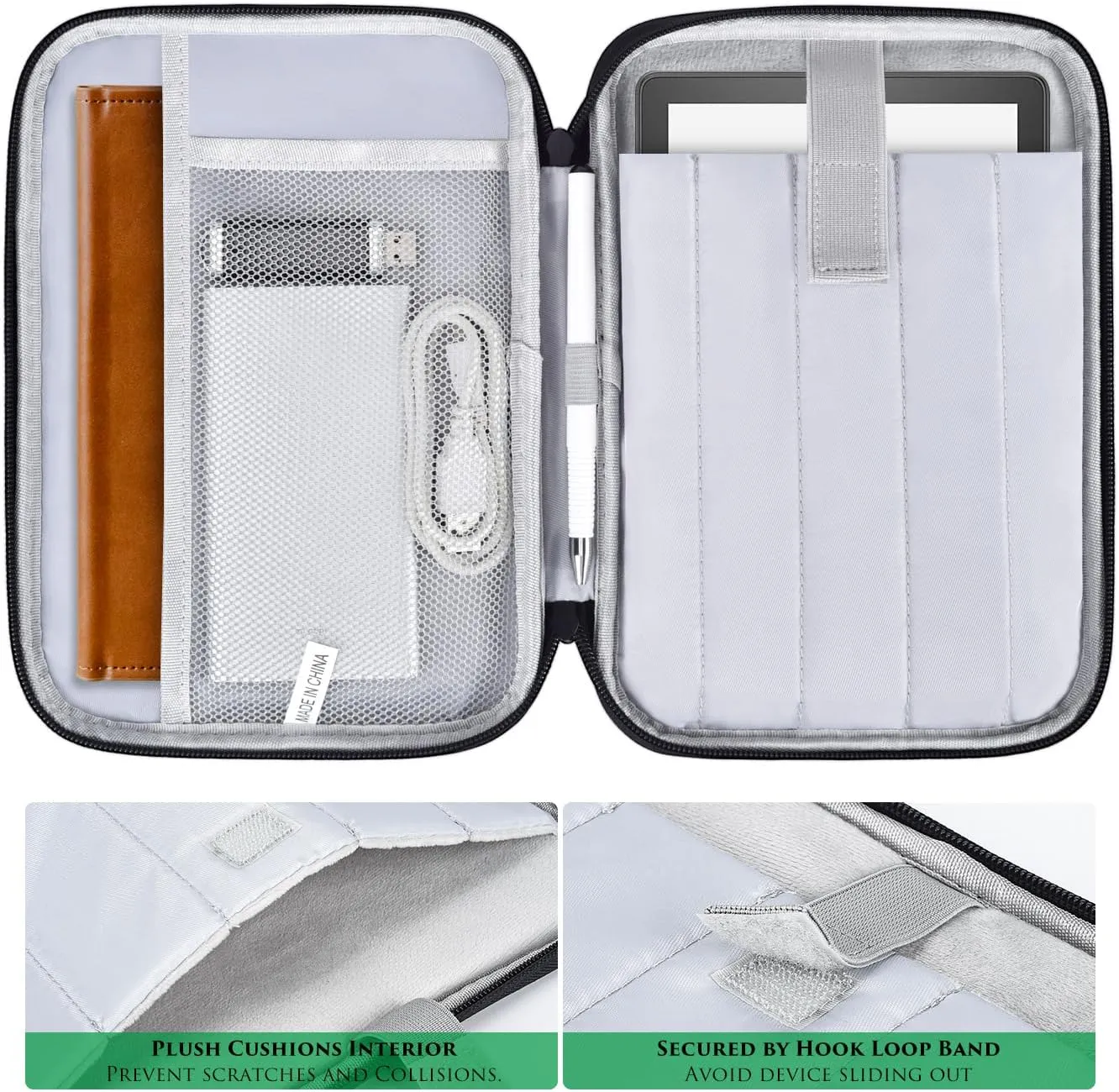 6-7 Inch E-Reader Tablet Carrying Sleeve for 7" Amazon Fire 7/Kindle Oasis,6.8" Kindle Paperwhite 11th 2021, 6" Kindle Paperwhite/Kindle 2022, Kobo Clara 2E/Libra 2 eReader Protective Bag Case(Black)