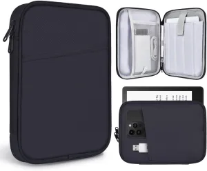 6-7 Inch E-Reader Tablet Carrying Sleeve for 7" Amazon Fire 7/Kindle Oasis,6.8" Kindle Paperwhite 11th 2021, 6" Kindle Paperwhite/Kindle 2022, Kobo Clara 2E/Libra 2 eReader Protective Bag Case(Black)