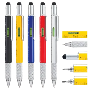 6 in 1 Multifunctional Ballpoint Pen Tech Tool Stylus Design