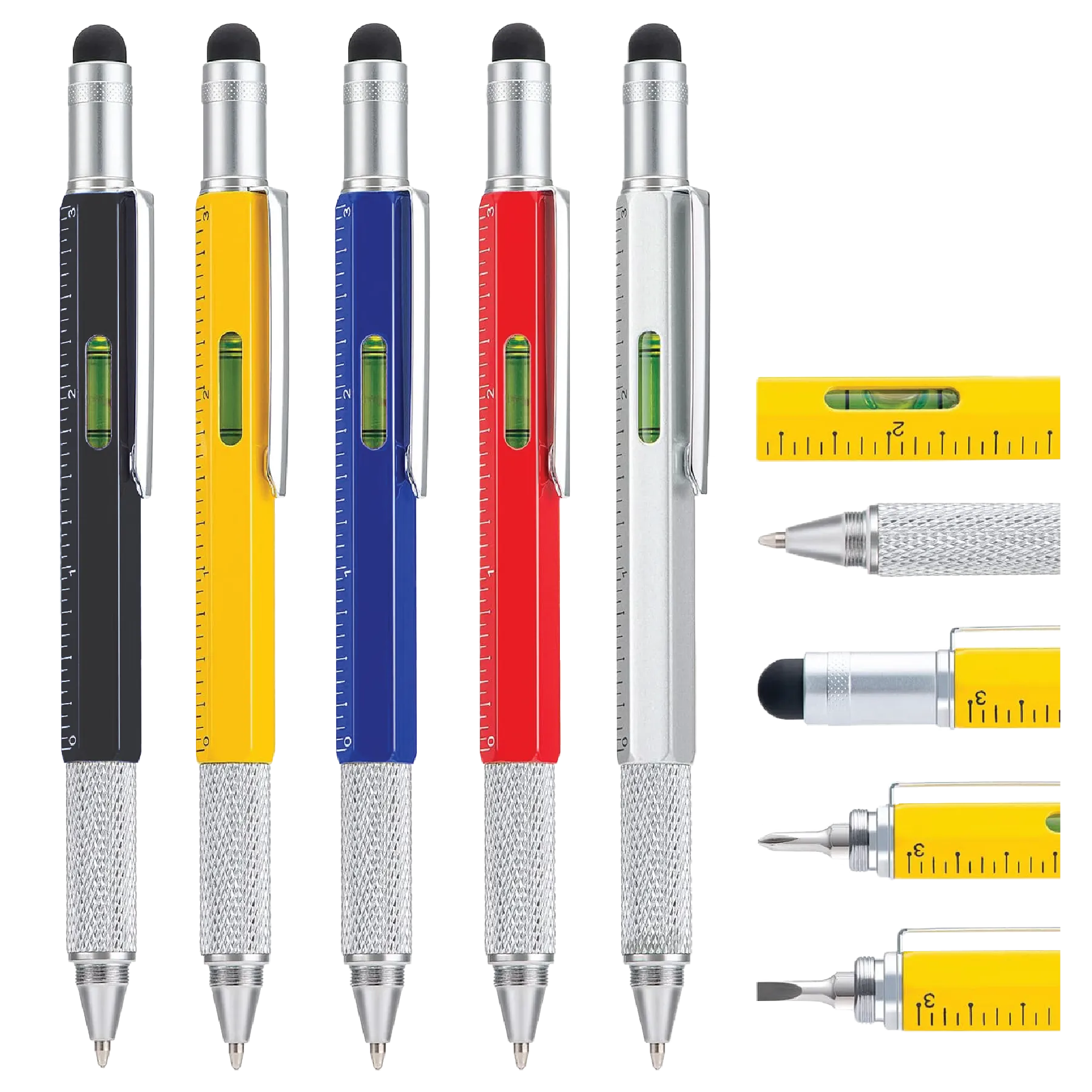 6 in 1 Multifunctional Ballpoint Pen Tech Tool Stylus Design