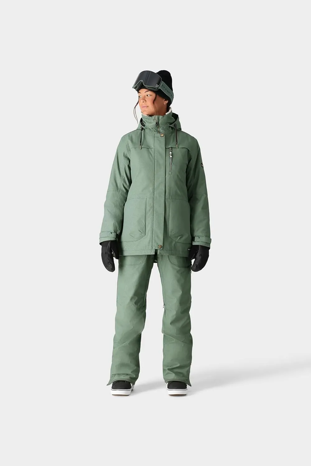 686 Women's Spirit Insulated Jacket - 2-Layer Fabric Design with Faux Fur and Satin Lining - Water & Weather Resistant