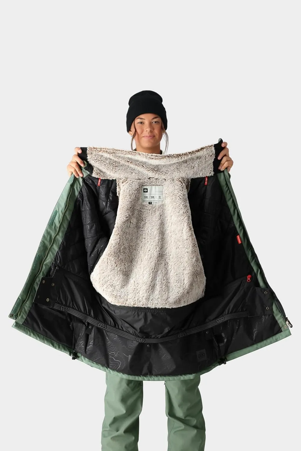 686 Women's Spirit Insulated Jacket - 2-Layer Fabric Design with Faux Fur and Satin Lining - Water & Weather Resistant