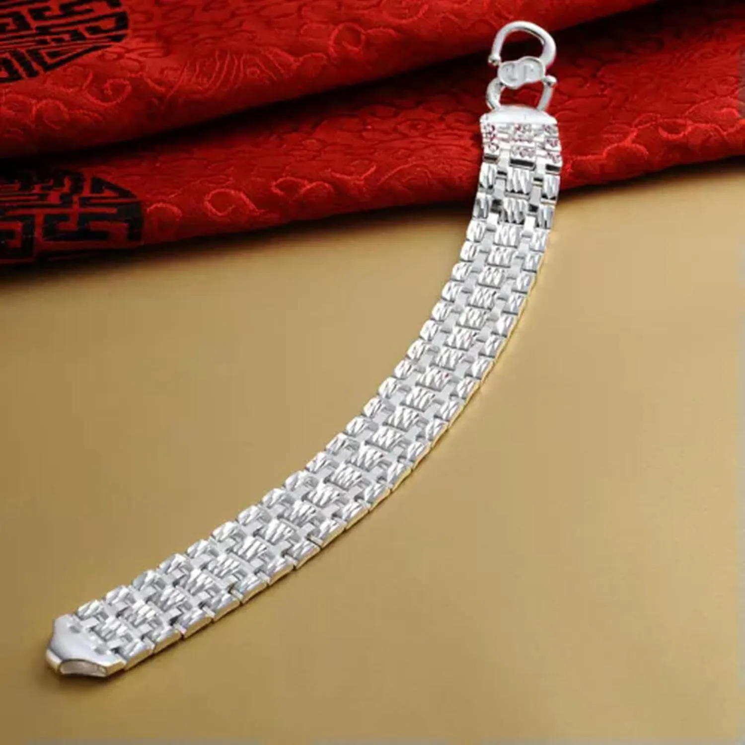 990 Pure Silver Bracelet for Women Men 15mm Wider Watch Link 7inch to 8inch -21cm/8.26inch-39-40g
