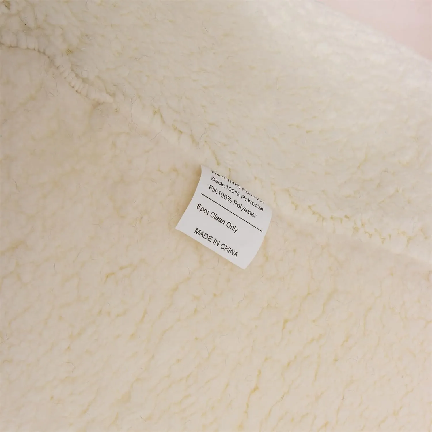 A Nice Night Sherpa Fleece Flannel Reading Pillow Bed Wedge Adult Backrest with Arms Back Support for Sitting Up in Bed/Couch,White,Large