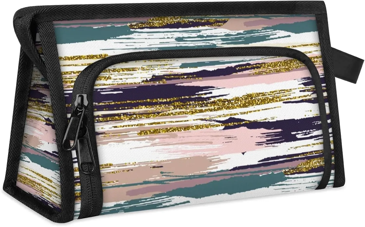 Abstract Art Dapple Toiletry Bags Travel Makeup Bag for Women Men Portable Storage Cosmetic Bags Waterproof with Zipper