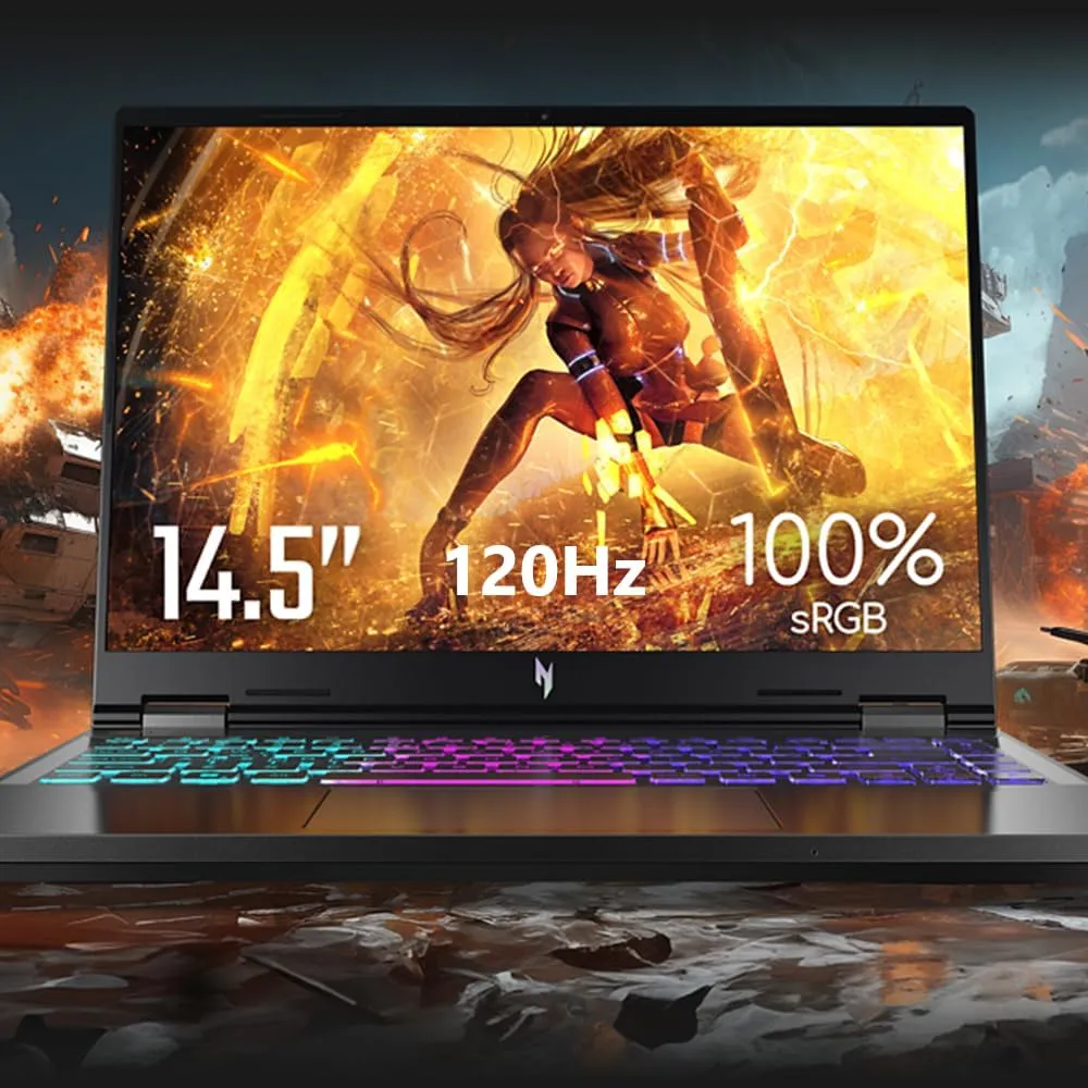 Acer Nitro 14 Gaming Laptop | AMD Ryzen 7 8845HS Octa-Core AI Capable Processor | NVIDIA GeForce RTX 4060 Laptop GPU | 14.5" WUXGA IPS 120Hz Display | 16GB LPDDR5X | 512GB SSD | WiFi 6E | AN14-41-R74Z