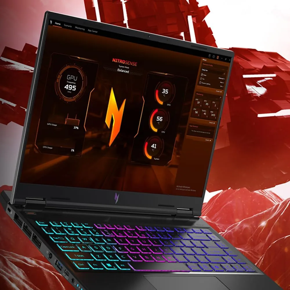 Acer Nitro 14 Gaming Laptop | AMD Ryzen 7 8845HS Octa-Core AI Capable Processor | NVIDIA GeForce RTX 4060 Laptop GPU | 14.5" WUXGA IPS 120Hz Display | 16GB LPDDR5X | 512GB SSD | WiFi 6E | AN14-41-R74Z