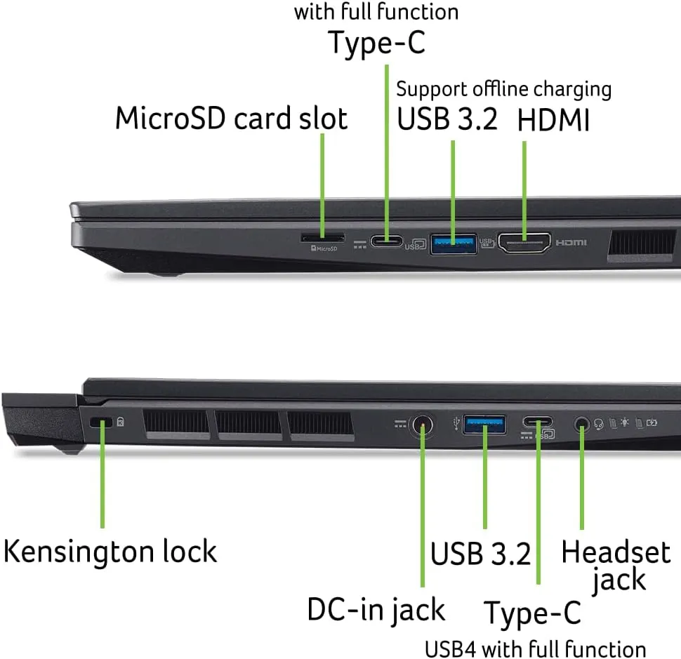 Acer Nitro 14 Gaming Laptop | AMD Ryzen 7 8845HS Octa-Core AI Capable Processor | NVIDIA GeForce RTX 4060 Laptop GPU | 14.5" WUXGA IPS 120Hz Display | 16GB LPDDR5X | 512GB SSD | WiFi 6E | AN14-41-R74Z