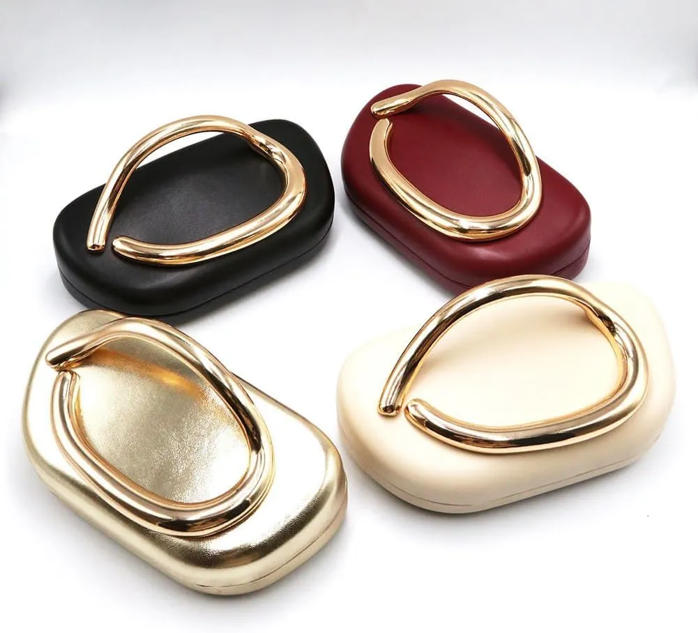 Acrylic Clutch Purse for Women Classic Round Acrylic Evening Handbag Vintage Metal Handlebars Bag for Wedding Party Prom