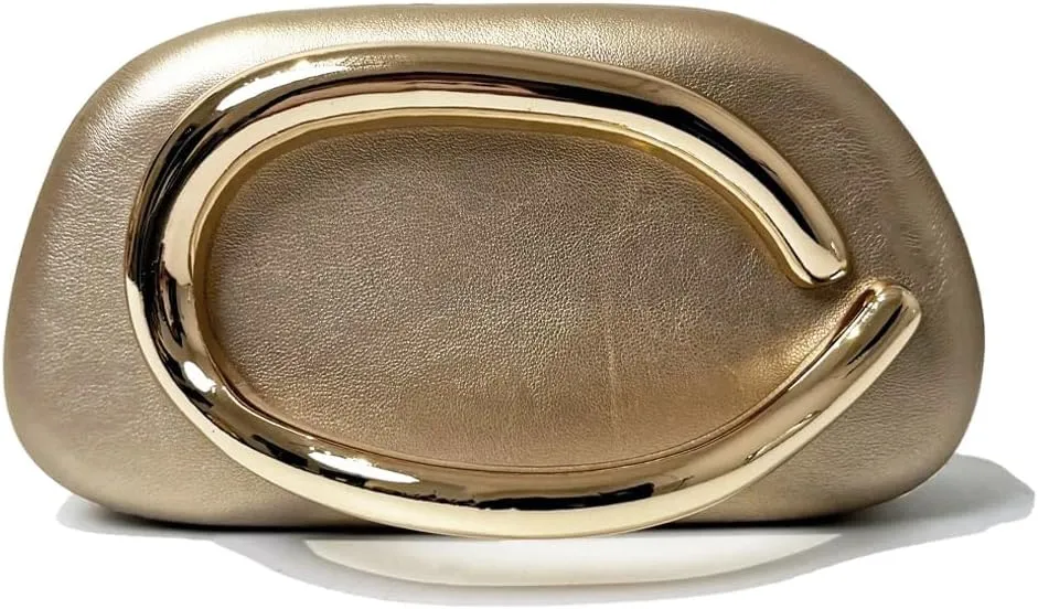 Acrylic Clutch Purse for Women Classic Round Acrylic Evening Handbag Vintage Metal Handlebars Bag for Wedding Party Prom