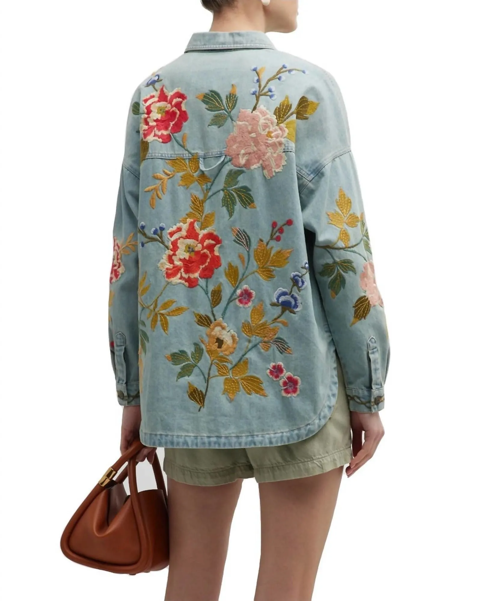Adelle Denim Pocket Overshirt in Multi | Multi