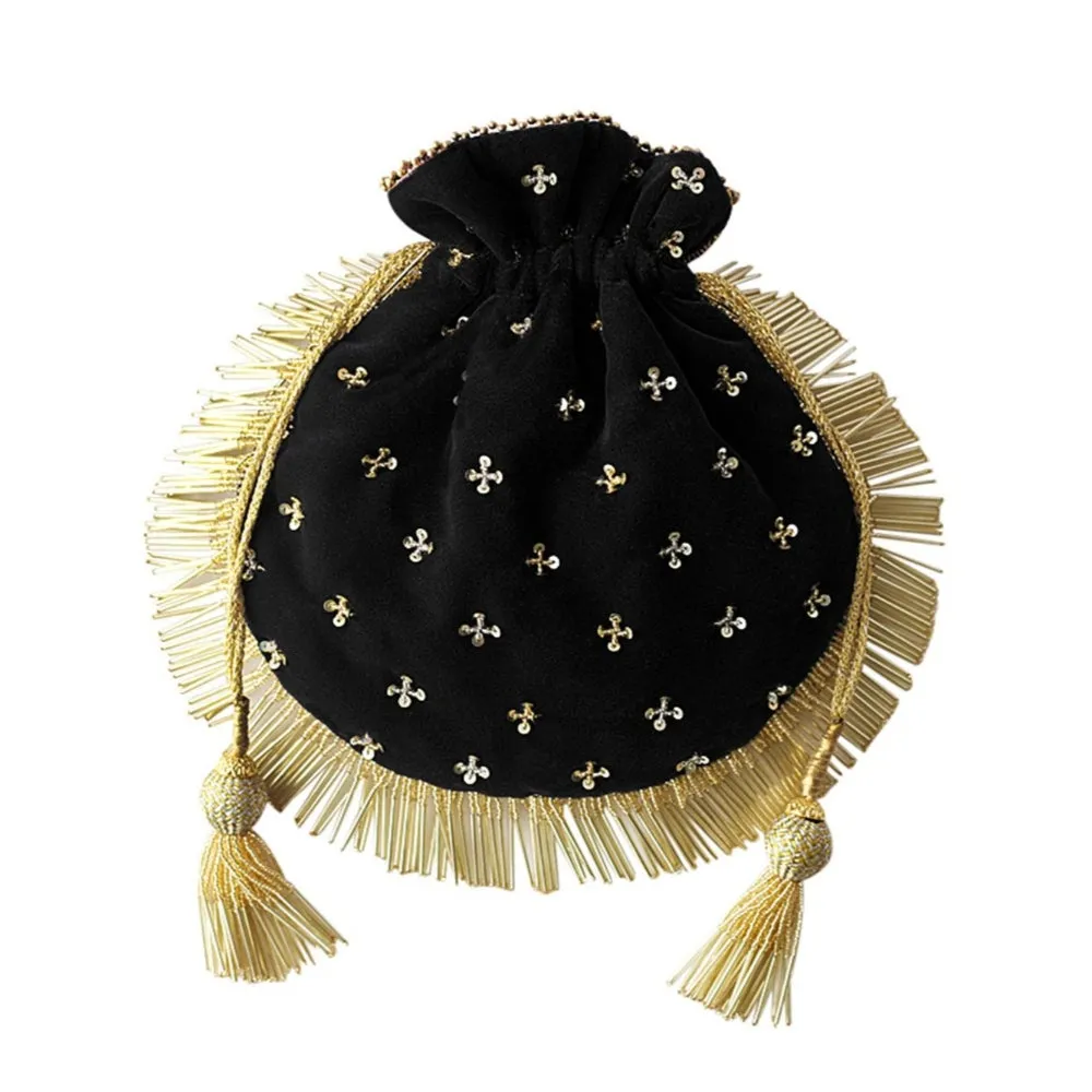 Adora By Ankita Black Flapper Zardozi Bag