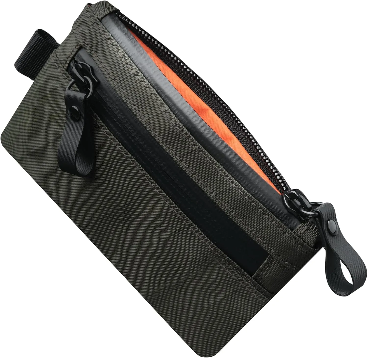 ALPAKA Zip Pouch - Dark Green X-Pac RFID-Blocking Cash and Card Wallet - Made with Carbon Neutral and Weatherproof Fabrics, YKK Zipper for Men