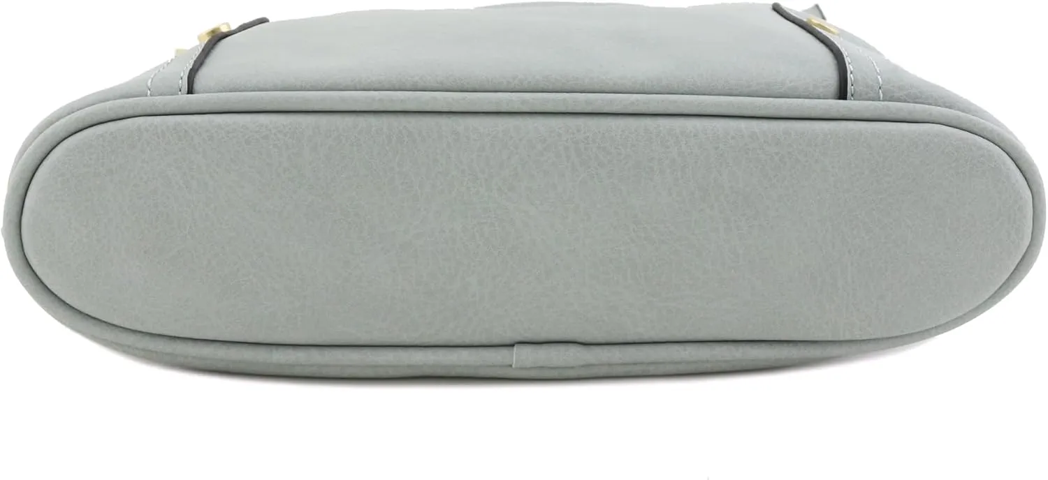 ALYSSA Triple Zip Pocket Large Crossbody Bag