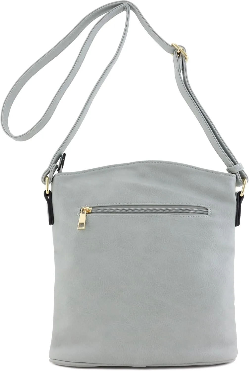 ALYSSA Triple Zip Pocket Large Crossbody Bag