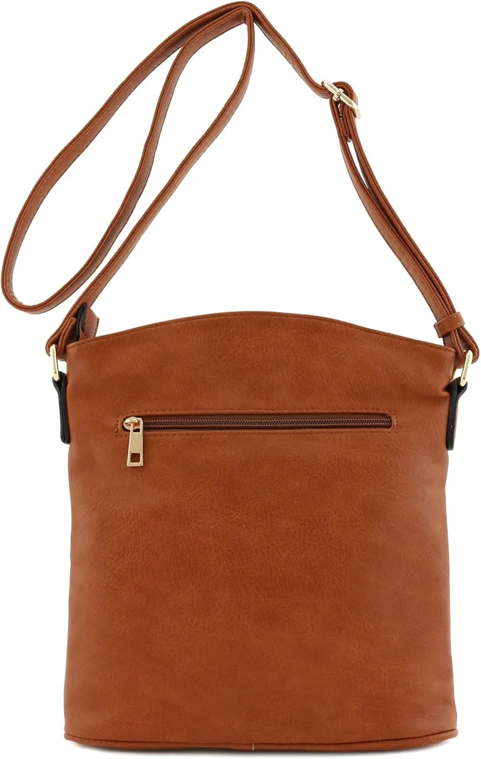 ALYSSA Triple Zip Pocket Large Crossbody Bag