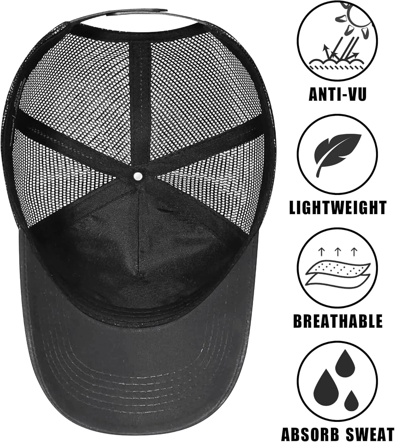 American Flag Trucker Hat Baseball Cap Snapback Fitted Hats for Men Women Snap Closure Design Breathable Mesh Side Durable