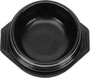 Angoily 1pc Korean Ceramic Casserole with Tray Heat-resistant Cooking Pot for Stews Soups Bibimbap Non-stick Design for Home Kitchen Cookware