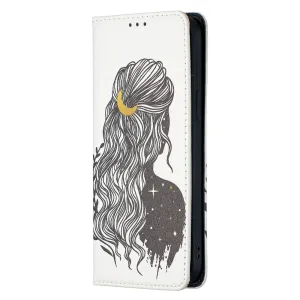 Anymob iPhone Case Flip Leather Woman Back Magnetic Card slot Wallet Cover