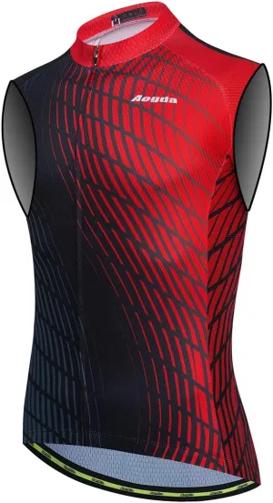 Aogda Sleeveless Cycling Jerseys Men Bike Shirts Biking Vest Clothing Bicycle Tops