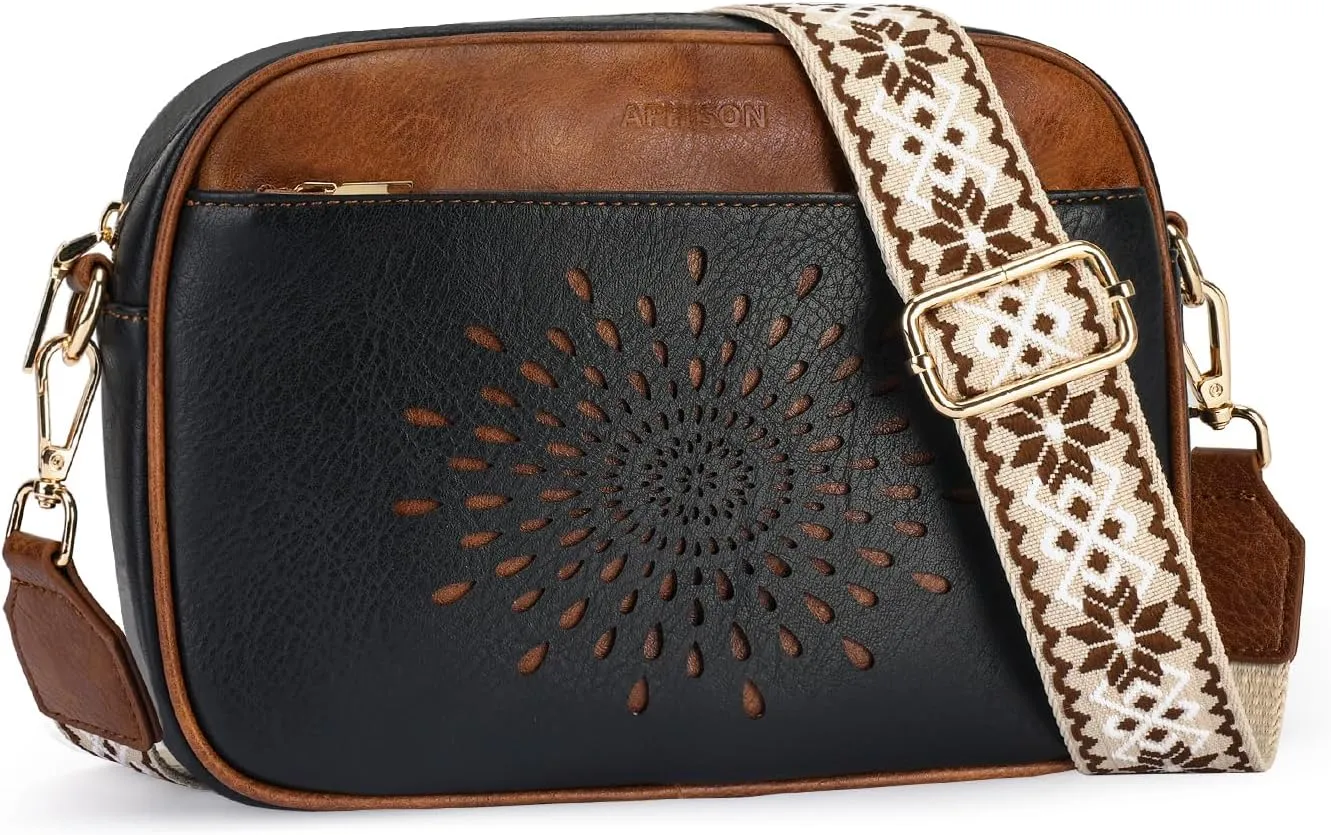 APHISON Quilted Crossbody Bags for Women Trendy,Vegan Leather Small Crossbody Purses Shoulder Handbags with Adjustable Strap