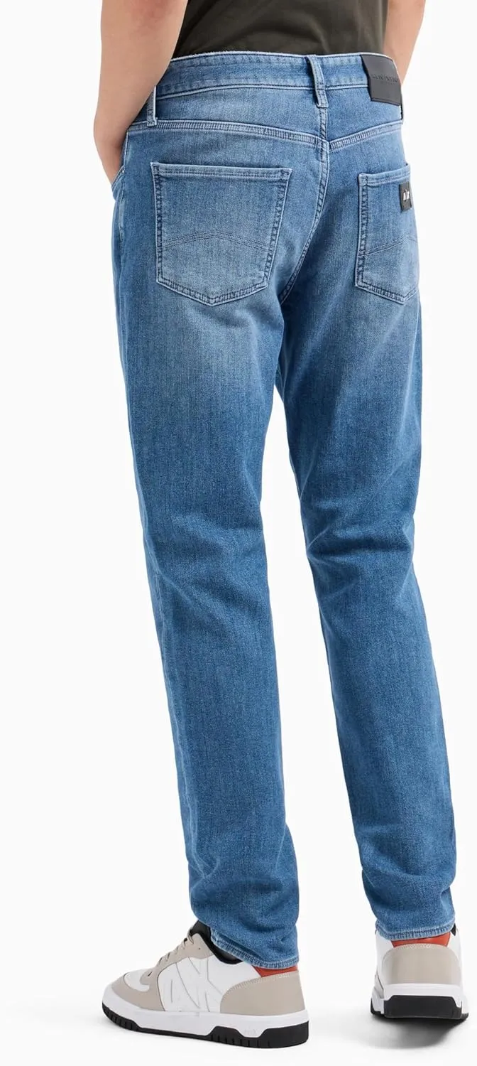 Armani Exchange Men's Skinny Fit Comfort Fleece 5 Pocket Pant Denim