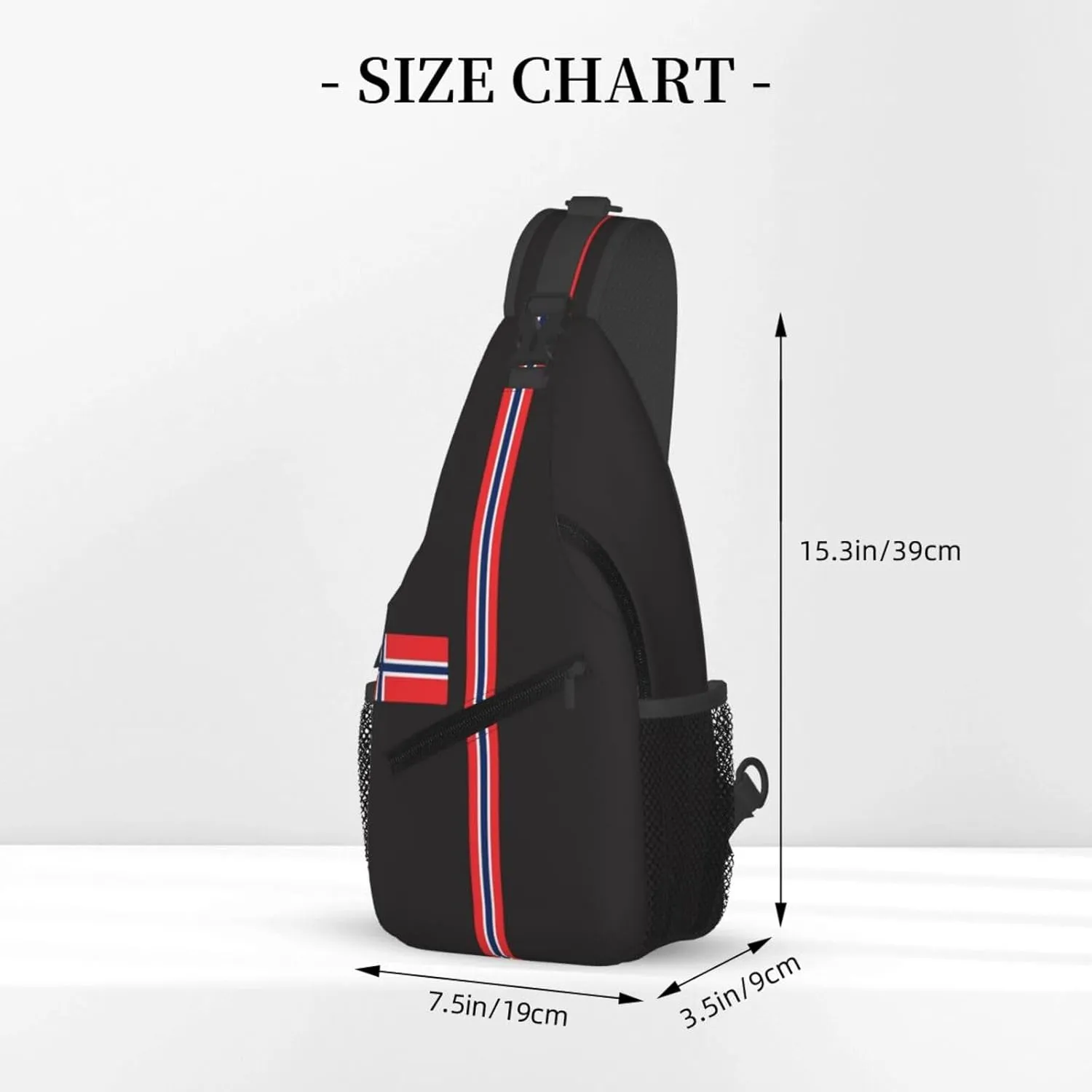 ASYG Norway Sling Bag Norway Flag Shoulder Bag Norway Crossbody Chest Daypack Casual Backpack Flag Bag for Norwegian
